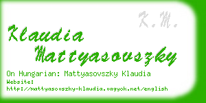 klaudia mattyasovszky business card